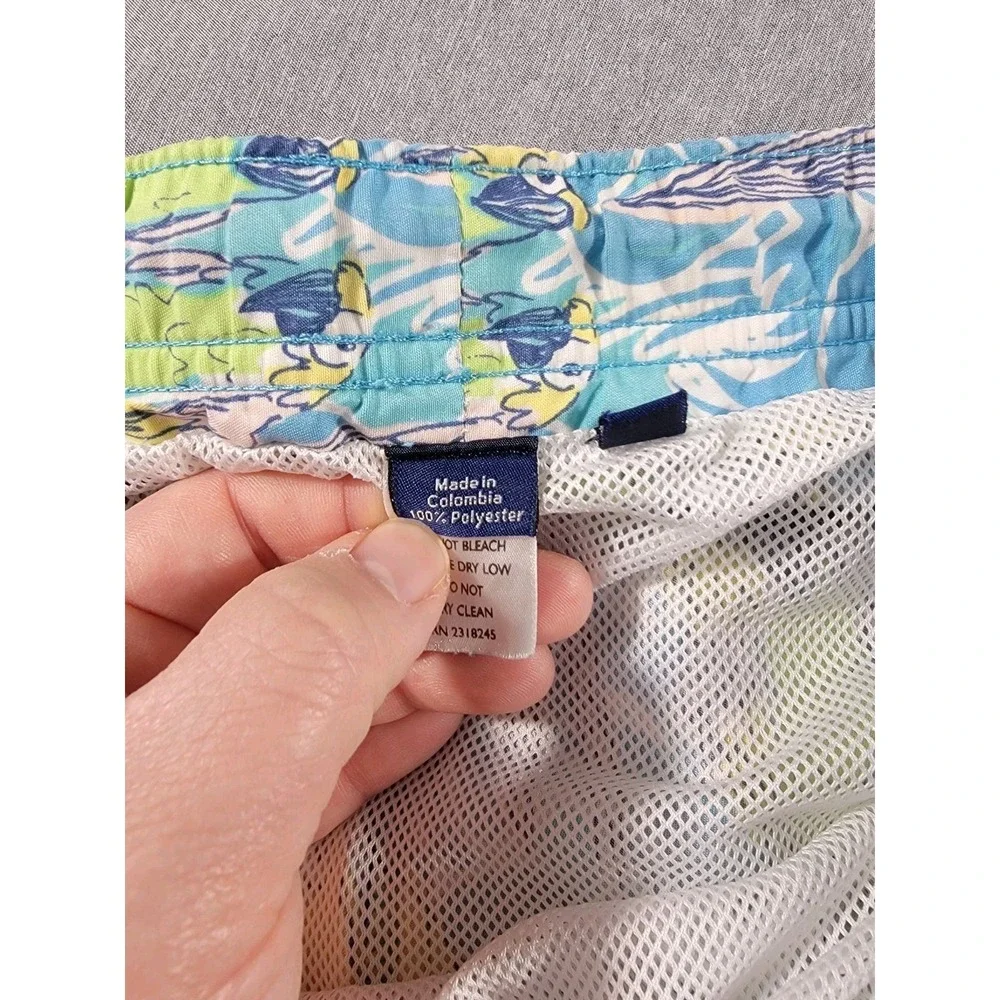 Vineyard Vines‎ Men's Small Mesh Lined Swim Trunks Macaw Parrot Bird w/ Pockets